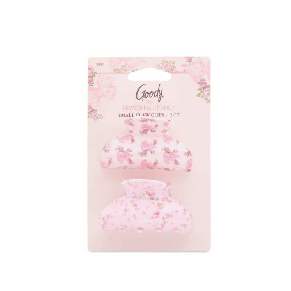 LoveShackFancy Pink Floral Hair Clips